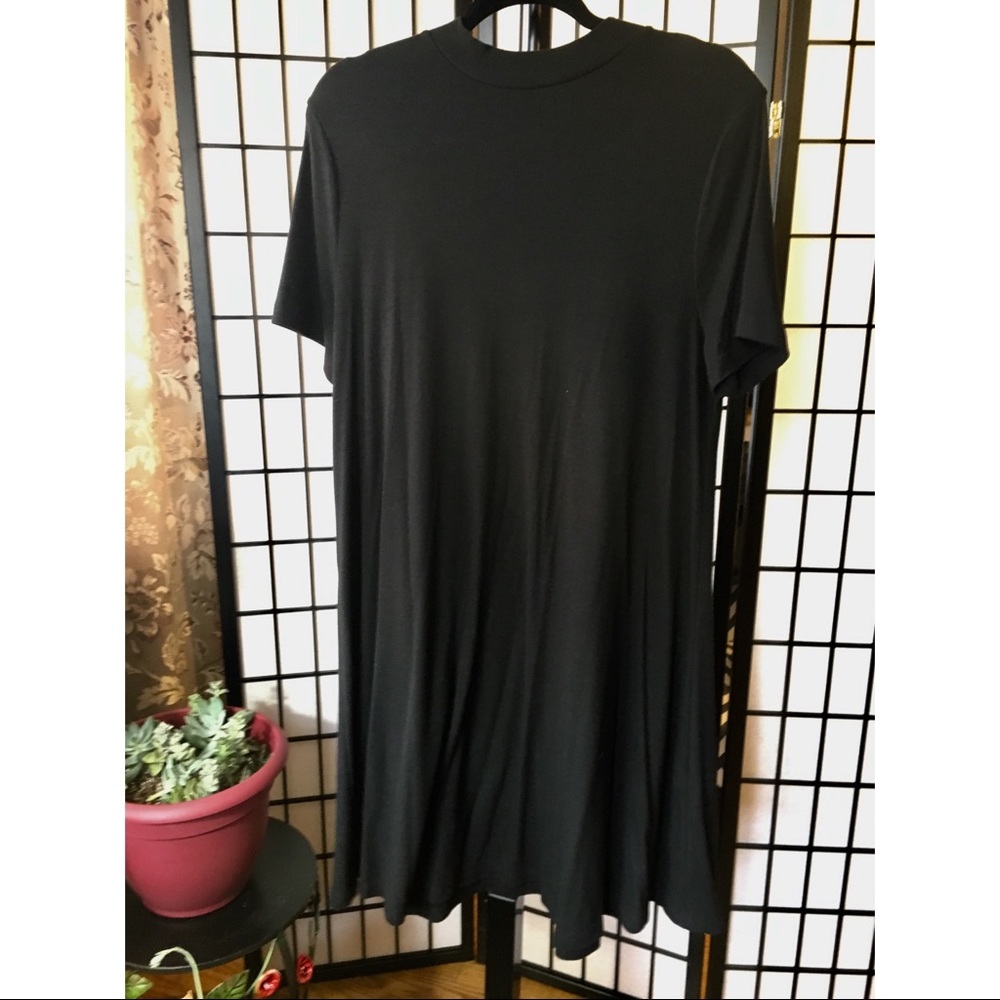 F21+ LBD High Neck Black Dress